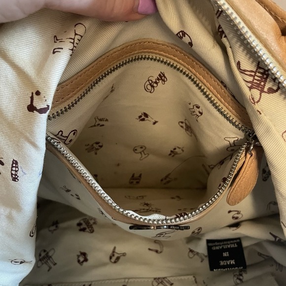 BOYY Brown Camel Tan Top Handle Soft Leather Large Tote Bag Purse Handbag - Picture 12 of 16